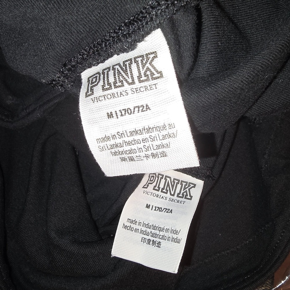 Victorias Secret LOVE PINK Leggings Pants Sz M Athletic Rainbow Logo Lot 2 Yoga - Picture 7 of 8